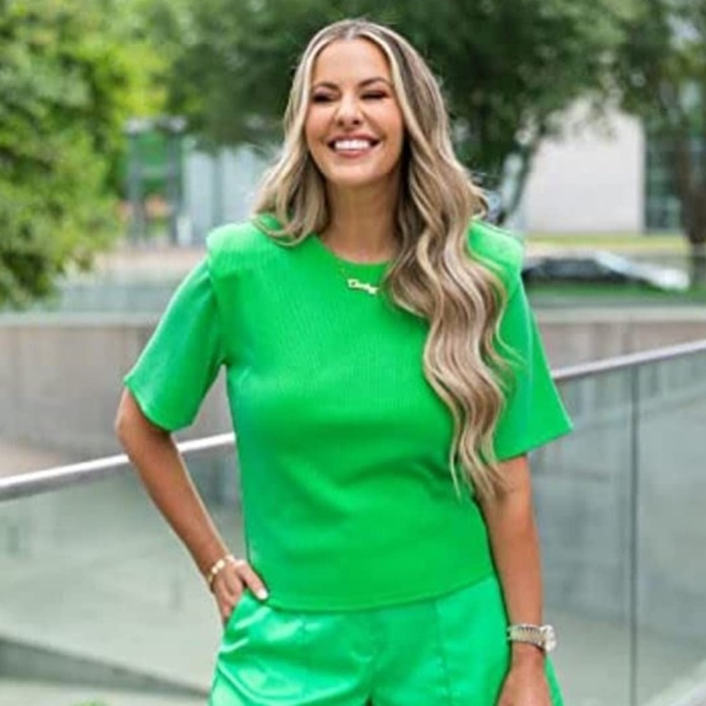 Kerrently the Drop Bright Green Top - NWT, Medium